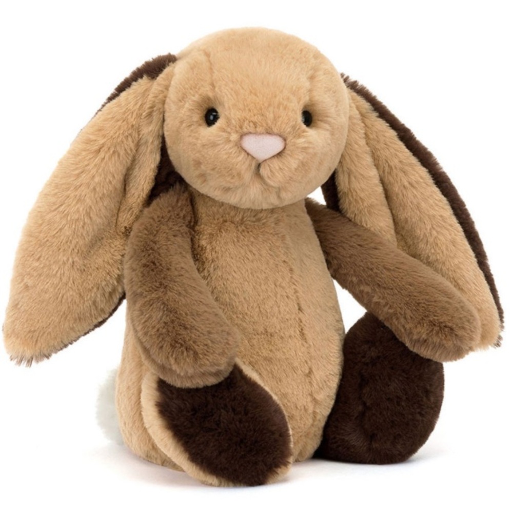 Jellycat Bashful Patchwork Brown Bunny NWT / 100% authentic